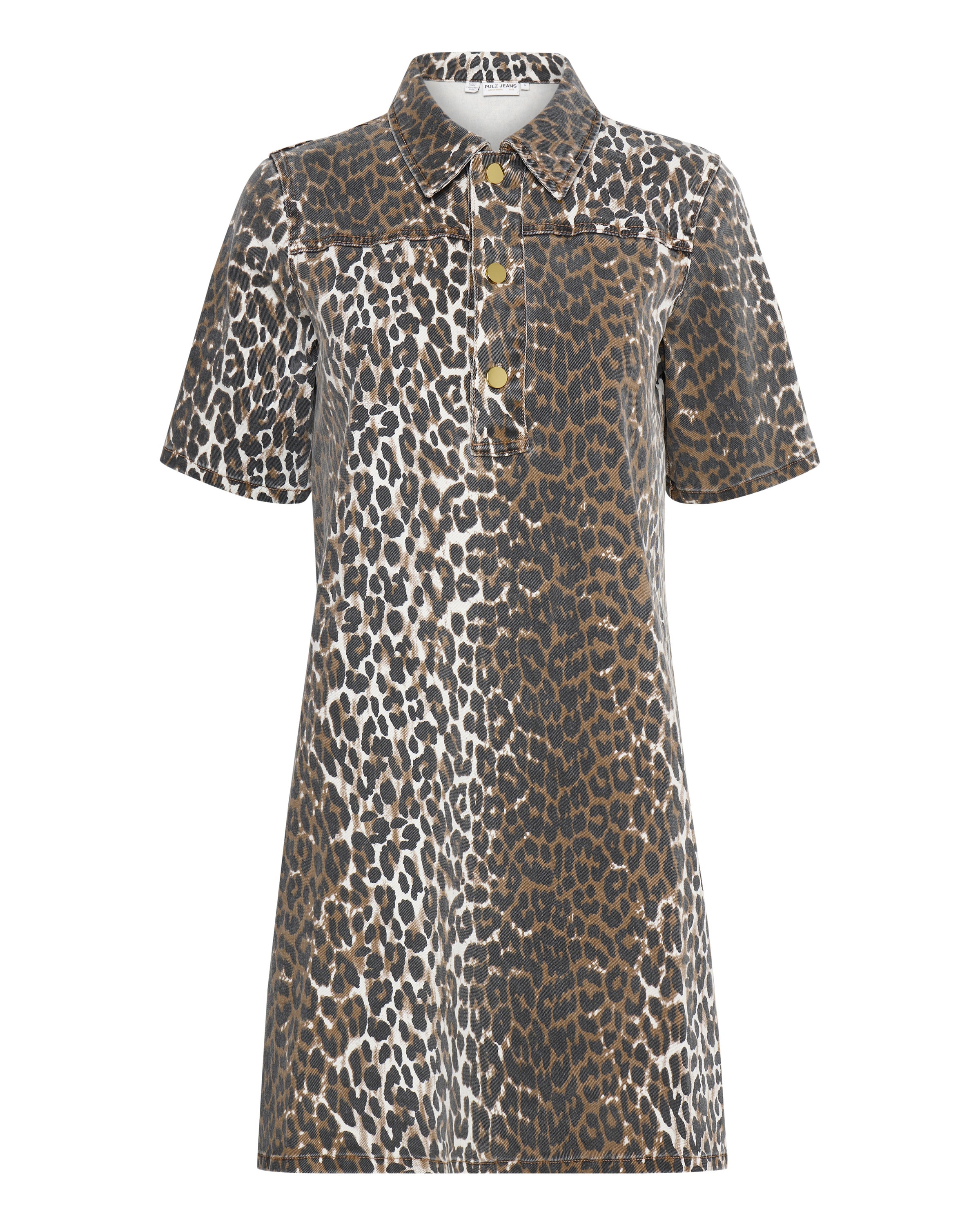 Pulz Blousejurk 'JANNAH ' in Bruin: voorkant