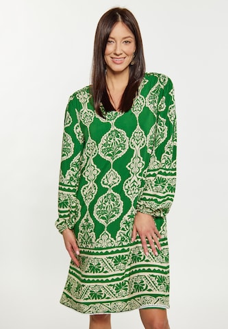 Usha - Vestido em verde: frente