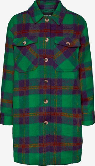 PIECES Between-seasons coat 'Nellie' in Green / Purple / Red, Item view