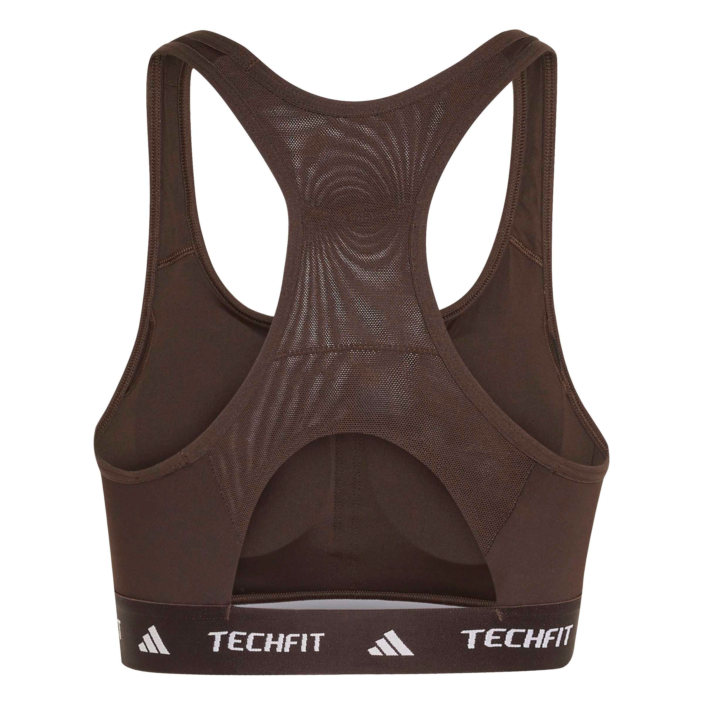 ADIDAS PERFORMANCE Bustier Sport-BH 'TECHFIT' in Braun
