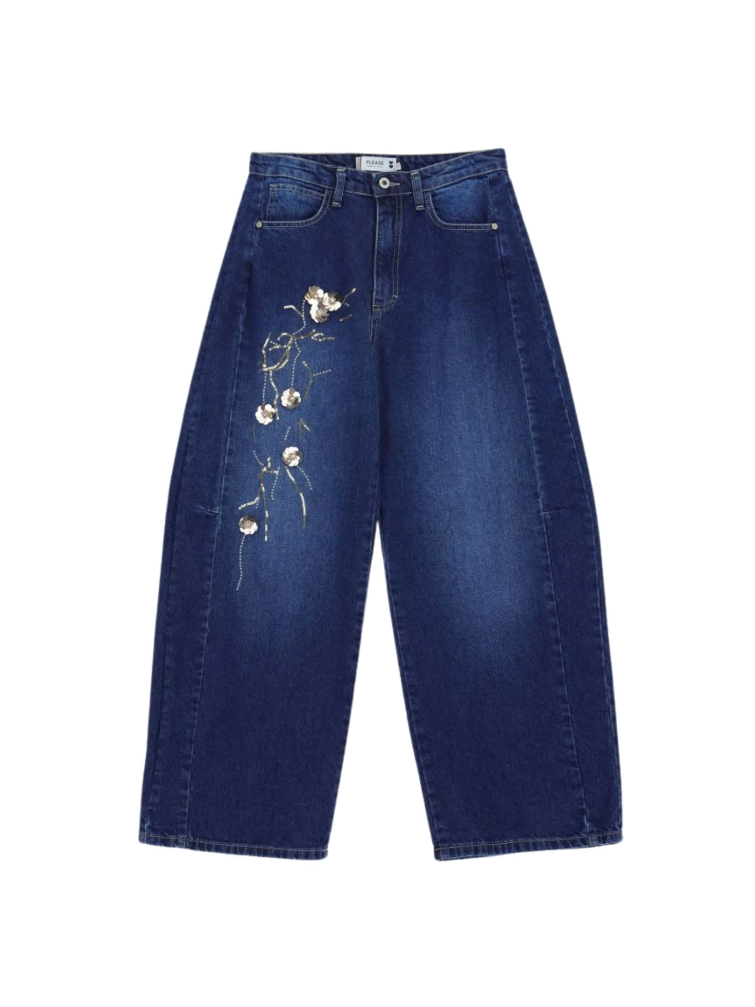 PLEASE Wide leg Jeans 'Pantalone' in Blue: front