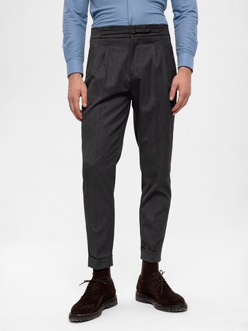 Antioch Regular Pleat-front trousers in Grey: front