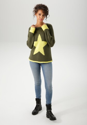 Aniston CASUAL Pullover in Grün