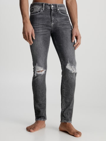 Calvin Klein Jeans Skinny Τζιν σε μαύρο: μπροστά