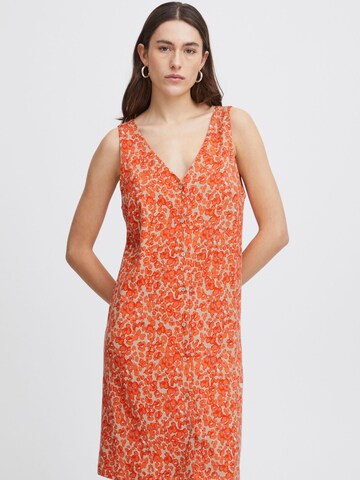 ICHI Kleid ' Aya ' in Orange: Vorderseite