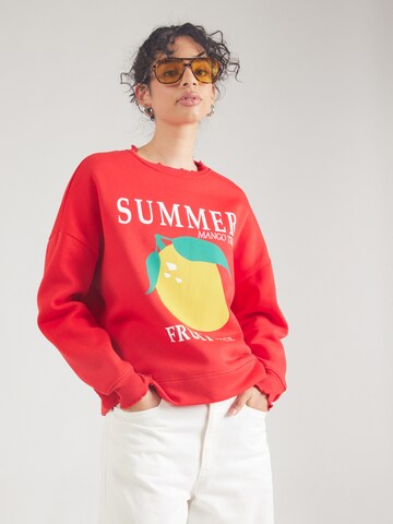 Felpa 'PCMaliah' di PIECES in rosso: frontale