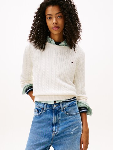 Pullover 'ESSENTIAL' di Tommy Jeans in bianco: frontale