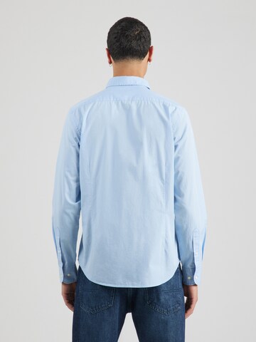 La Martina - Ajuste estrecho Camisa en azul: atrás