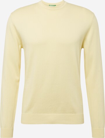 UNITED COLORS OF BENETTON Sweater in Yellow: front