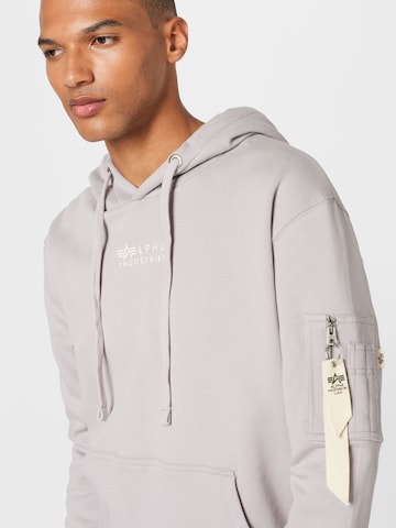 ALPHA INDUSTRIES - Sweatshirt em cinzento