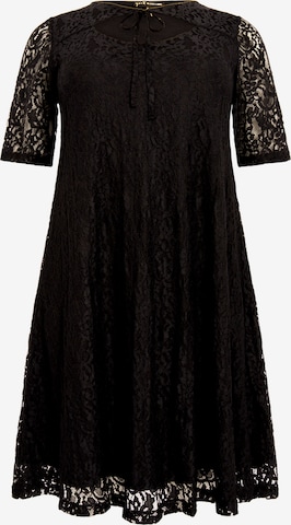 Yoek Dress in Black: front