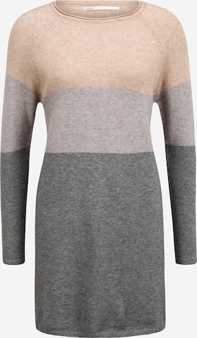 Only Petite Knitted dress 'LILLO' in Grey: front