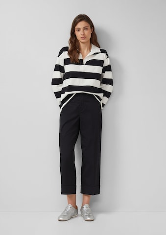 s.Oliver Wide leg Trousers with creases in Black