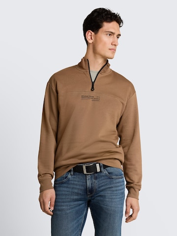 TOM TAILOR DENIM Μπλούζα φούτερ σε καφέ: μπροστά