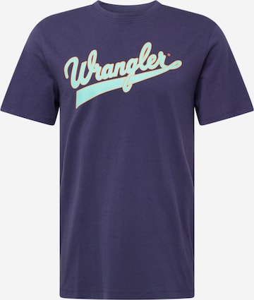 T-Shirt WRANGLER en bleu : devant