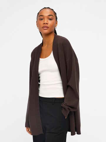 Cardigan 'REYNARD' OBJECT en marron : devant