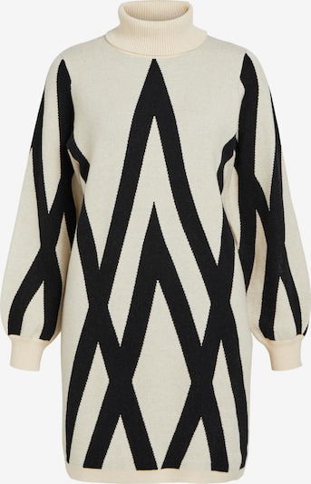 Megzta suknelė 'OBJRAY' iš OBJECT, spalva – kremo / juoda, Prekių apžvalga