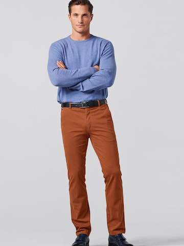Meyer Hosen Regular Chino Pants 'Roma' in Brown