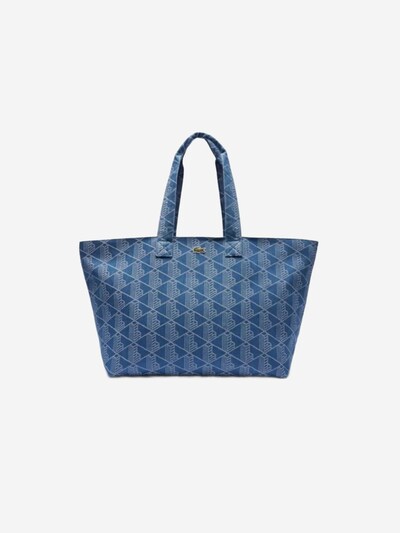 LACOSTE Nakupovalna torba 'Lacoste Sac Cabas XL Summer Pack Mono Jacquard Denim' v velikosti One Size  | modra barva, Prikaz izdelka