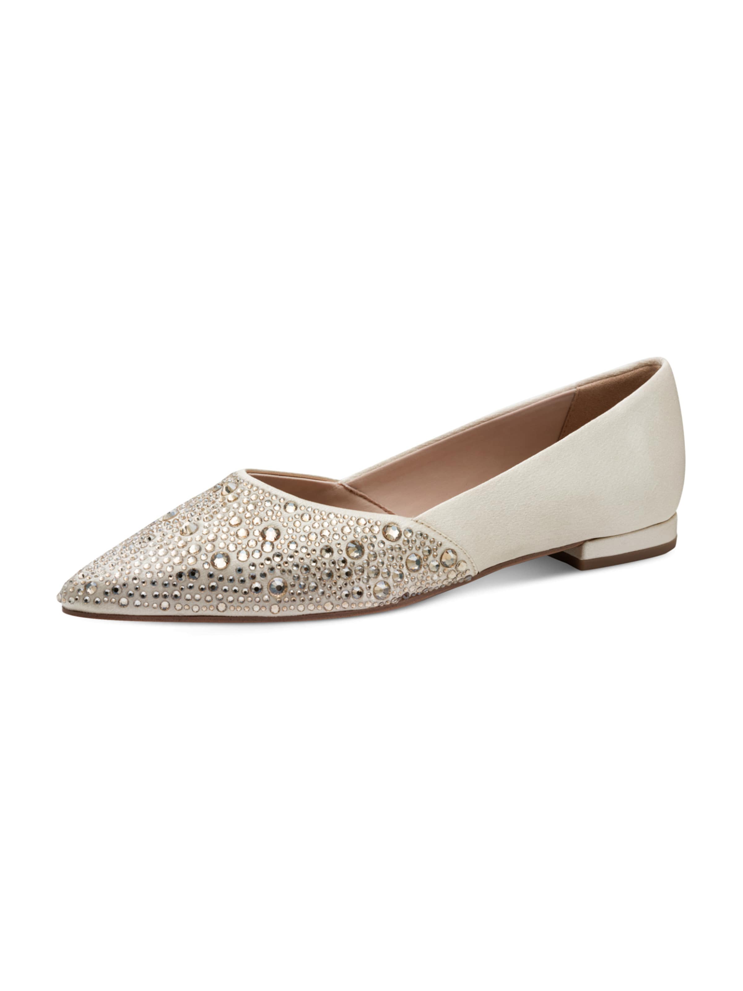 Tamaris Ballet Flats in White: front
