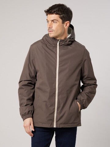 Manteau mi-saison Deeluxe en marron : devant