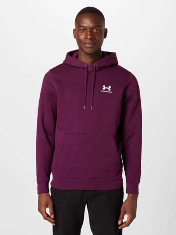 UNDER ARMOUR Sport sweatshirt 'Essential' i lila: framsida