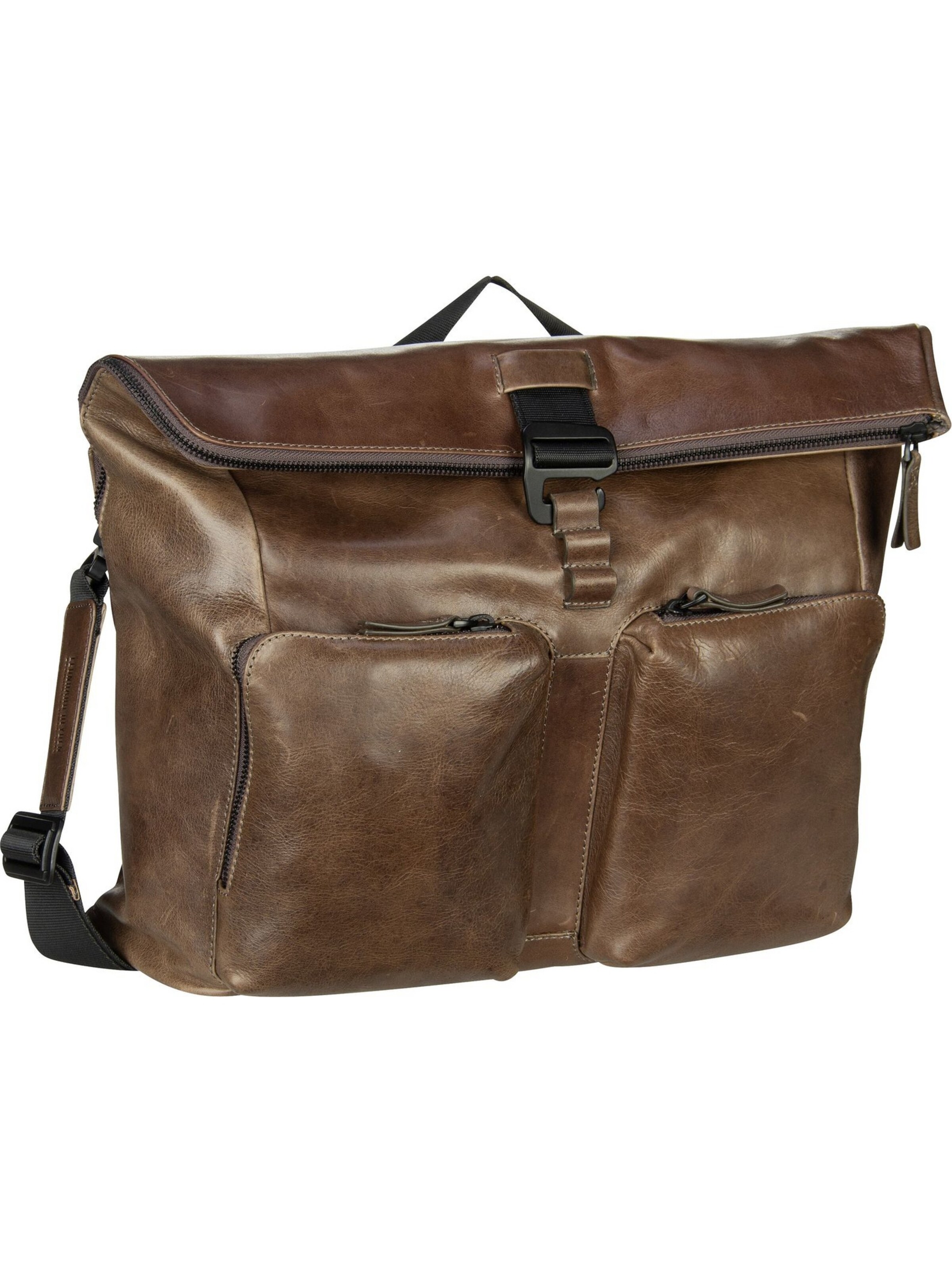 LEONHARD HEYDEN Messenger 'Porto' in dunkelbraun, Produktansicht