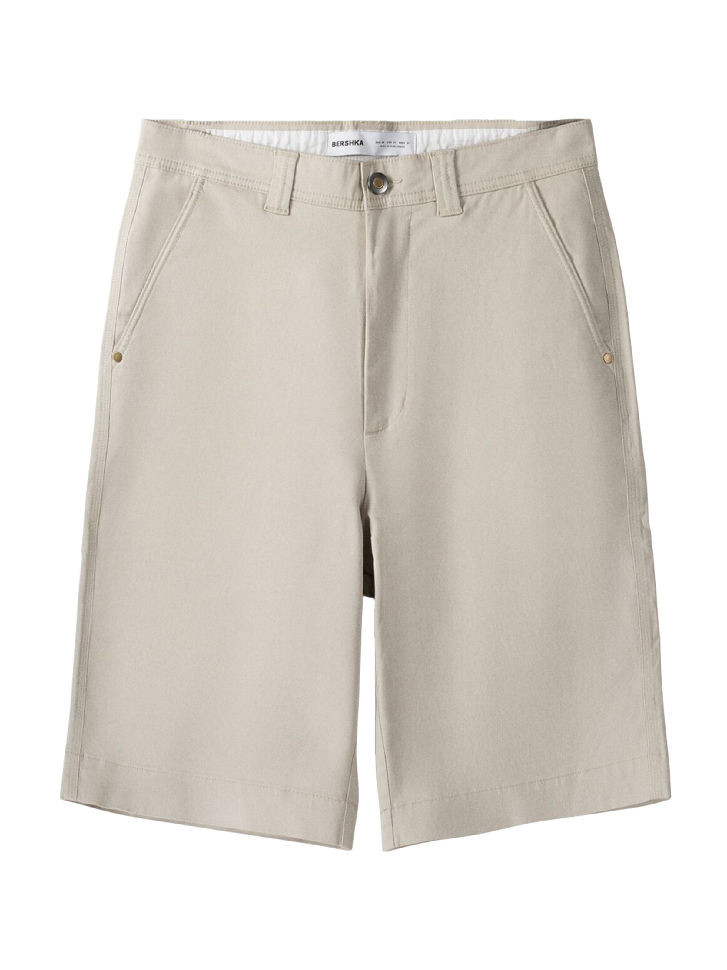 Bershka Loosefit Chino in Beige: voorkant