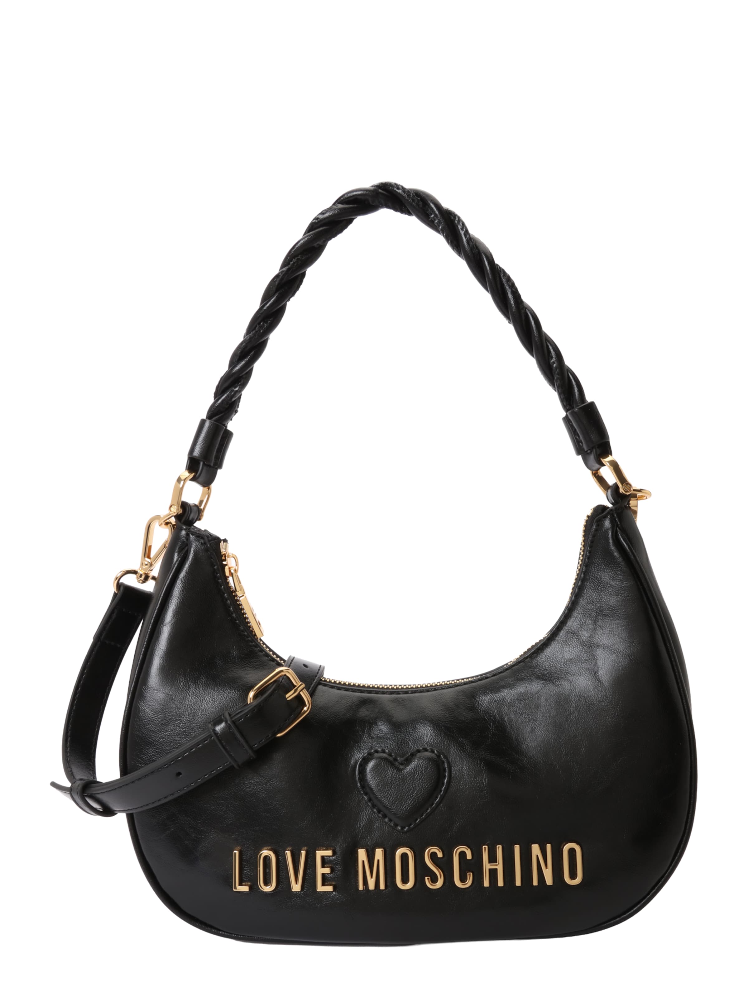 Love Moschino Axelremsväska i svart: framsida