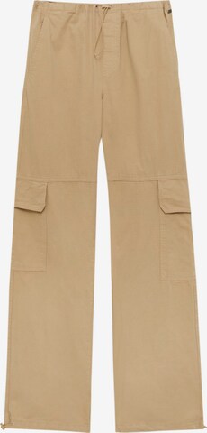 Pull&Bear Regular Cargo Pants in Brown: front