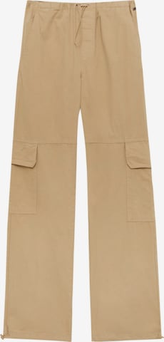 Regular Pantalon cargo Pull&Bear en marron : devant