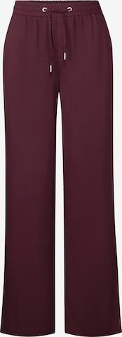 STREET ONE Wide Leg Twill Hose in Rot: Vorderseite
