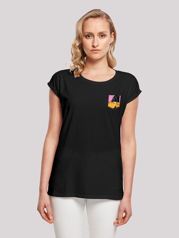 T-shirt 'Looney Tunes Daffy Duck Face' F4NT4STIC en noir : devant
