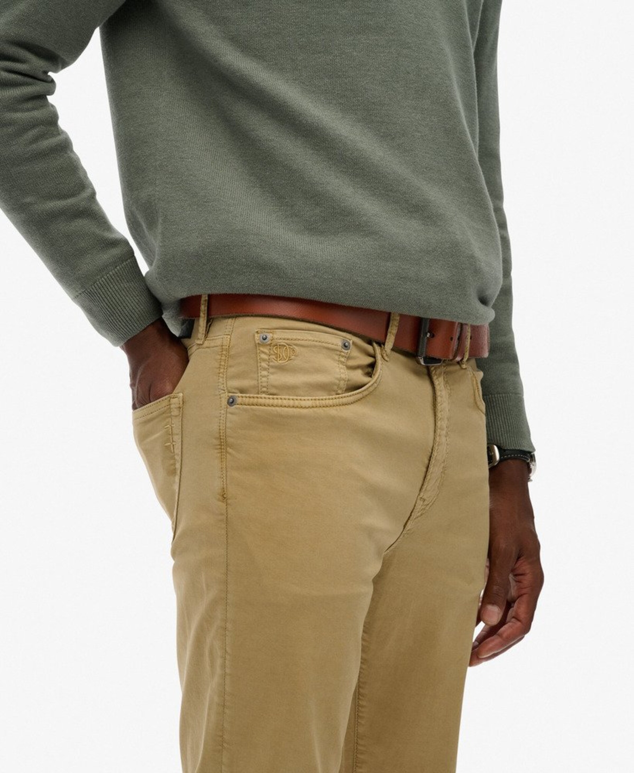 Superdry & Co Slimfit Broek in Beige