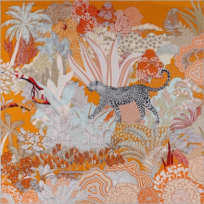 Foulard 'LEOPARD CAMOUFLAGE' Roeckl di colore beige scuro / arancione / mandarino / arancione chiaro / arancione scuro, Visualizzazione prodotti