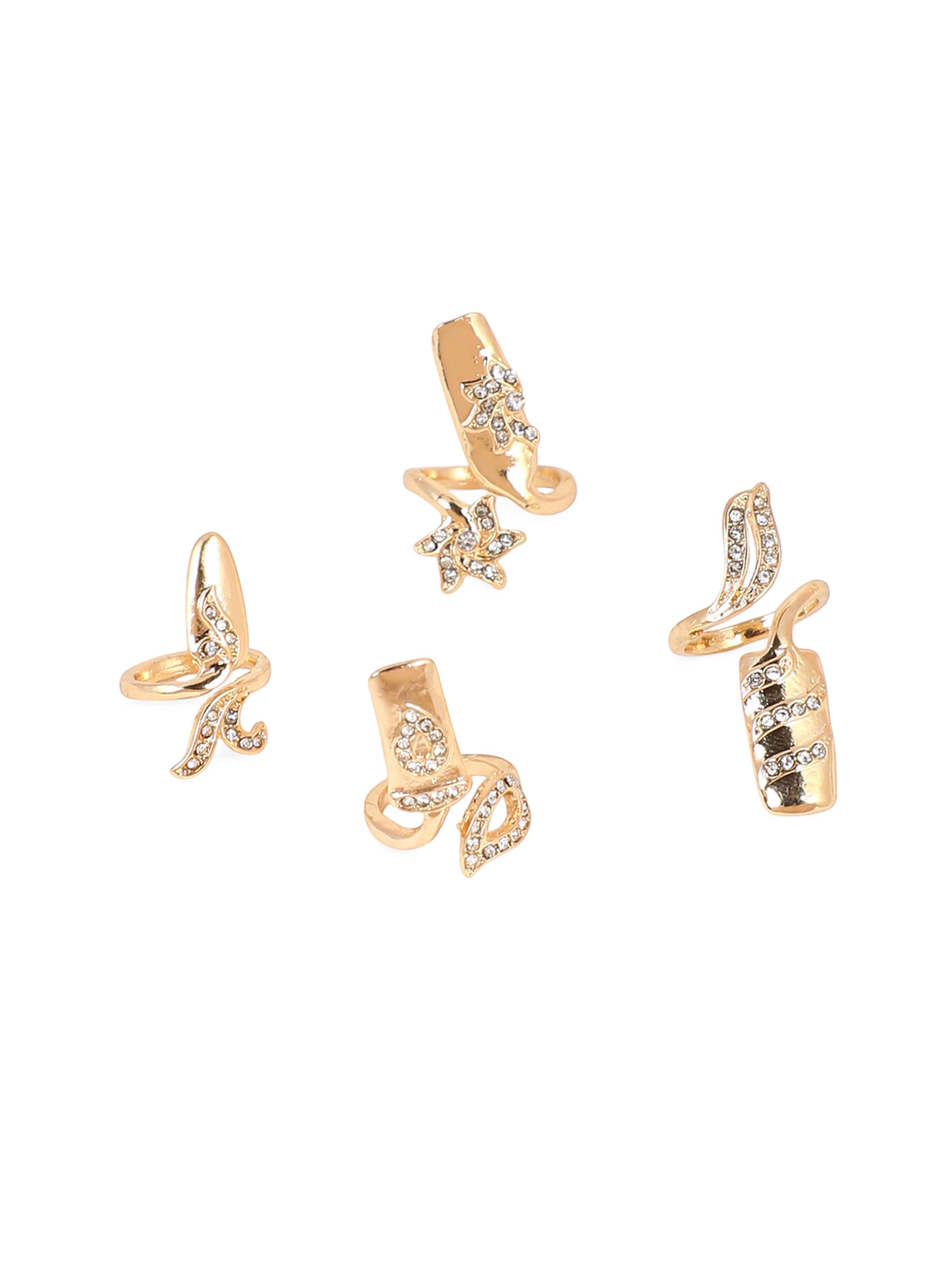 SOHI - Conjuntos de bijuteria 'Sathya' em ouro: frente