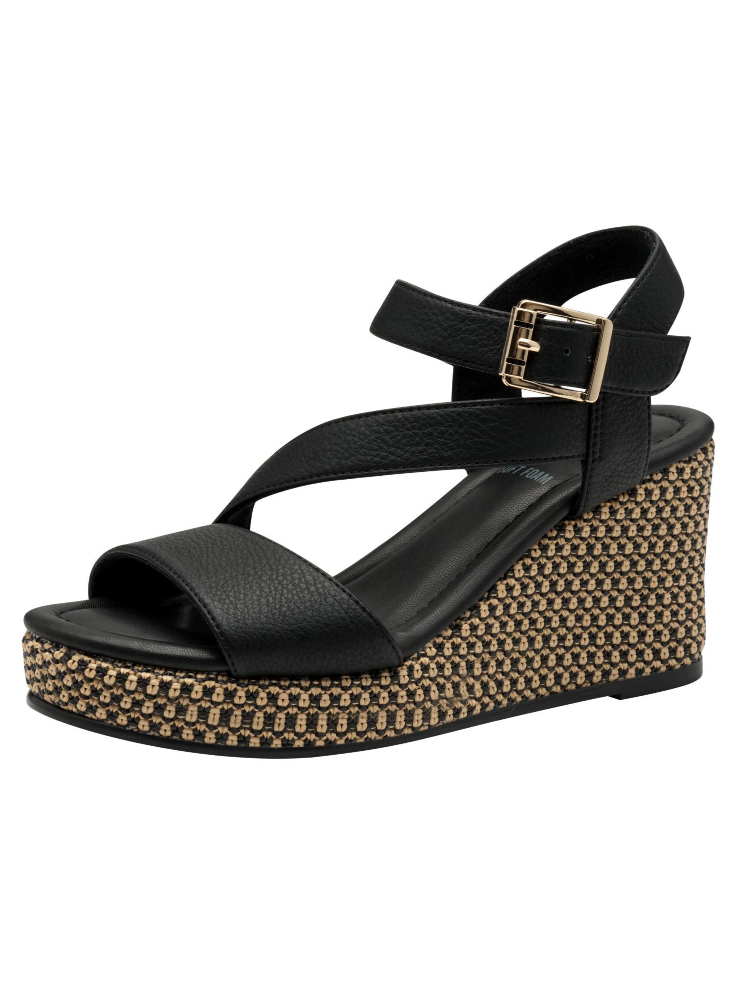 s.Oliver Sandale in Schwarz: Vorderseite