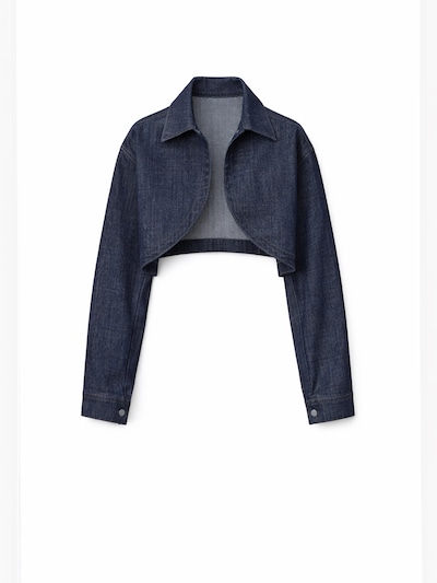 IT'S BASIC Bodywarmer 'Cropped Denim Jacket' in de kleur Indigo, Productweergave