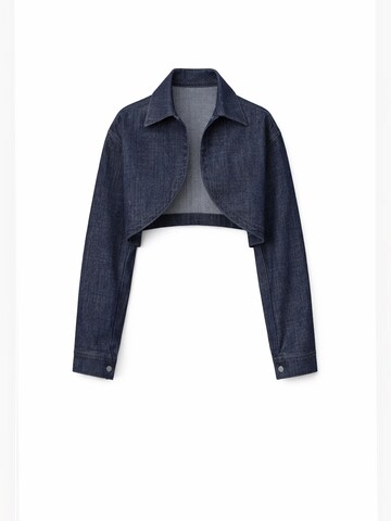 IT'S BASIC Bodywarmer 'Cropped Denim Jacket' in Blauw: voorkant