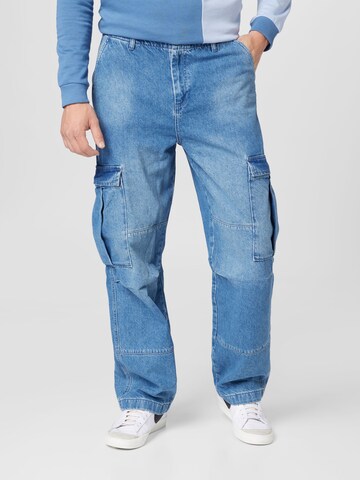 SHYX Loosefit Cargojeans 'Lumi' in Blauw: voorkant