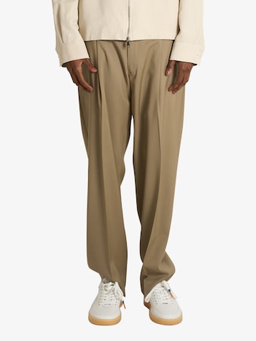 COSTUMEIN Loosefit Bandplooibroek in Bruin: voorkant