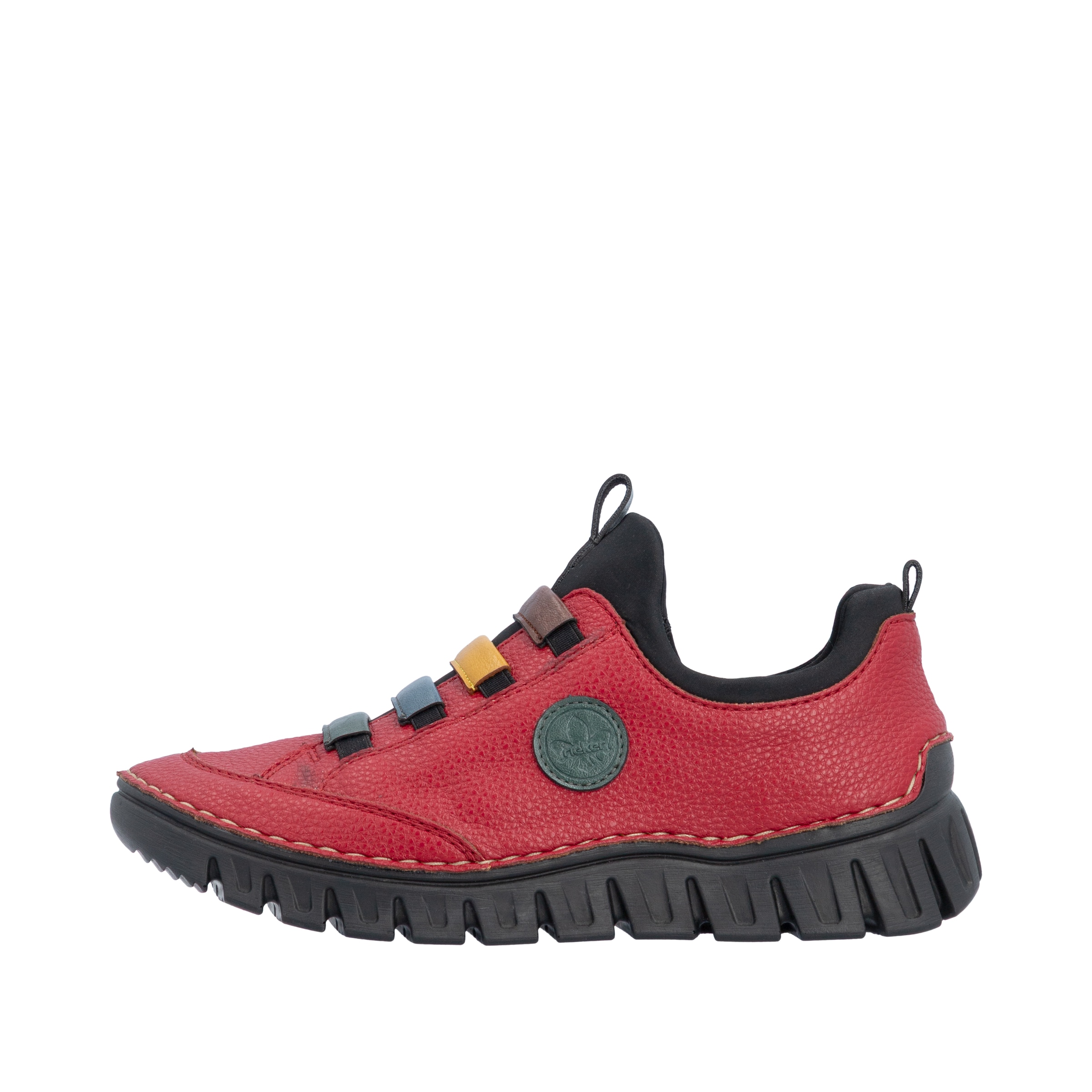 Baskets basses Rieker en rouge