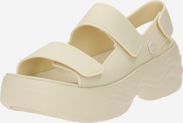 Sandales Crocs en blanc : devant