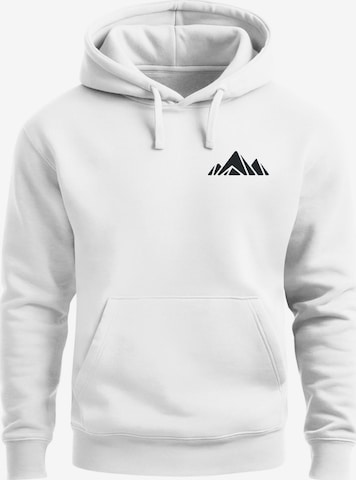 Neverless Sweatshirt 'Berg Polygon' in Weiß: Vorderseite