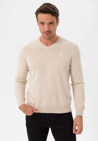 Jimmy Sanders Trui in Beige: voorkant