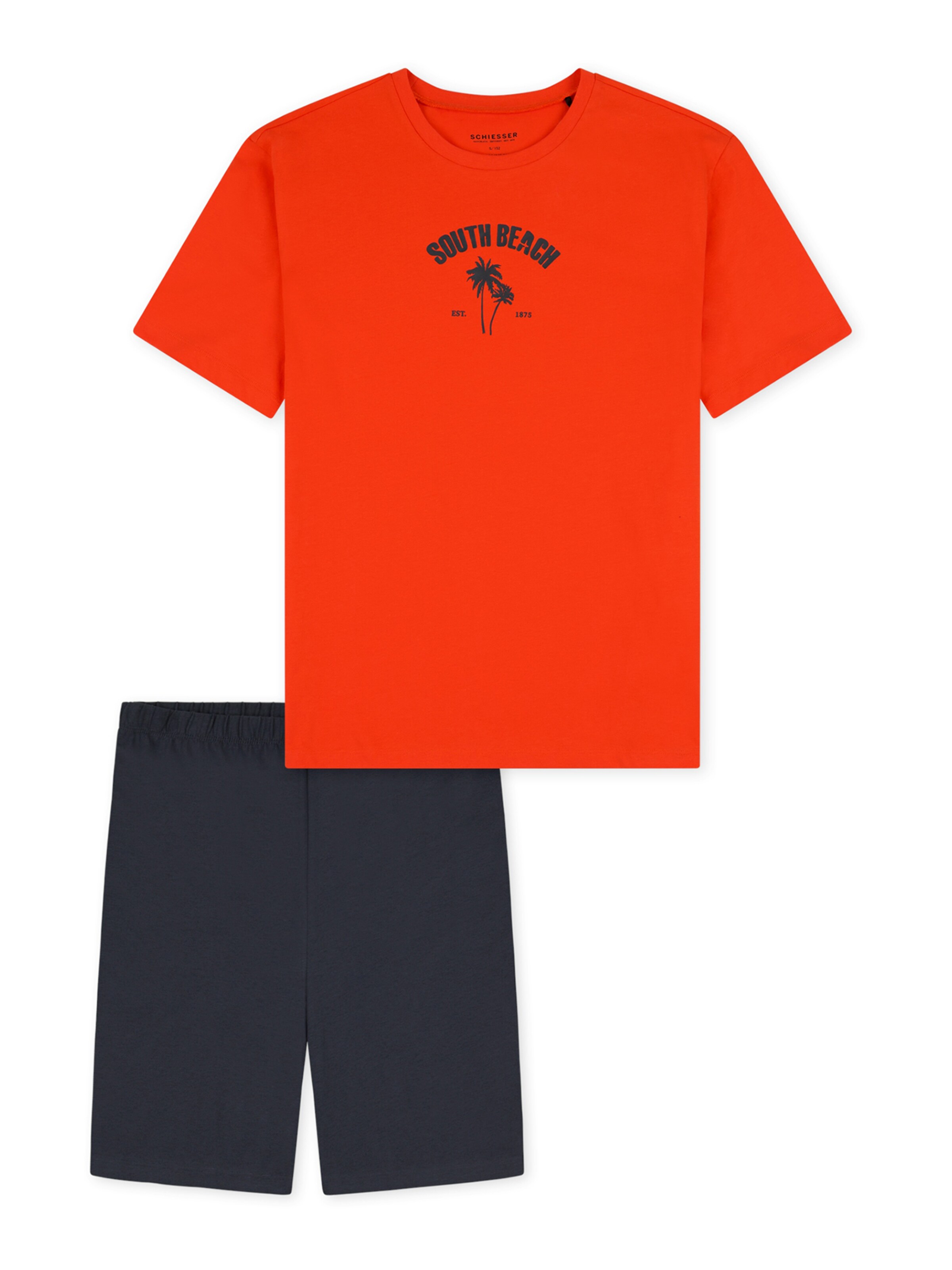 SCHIESSER Pajamas ' Organic Cotton ' in Red: front