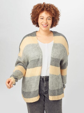 Zizzi Strickjacke 'Joy' in Grau: predná strana