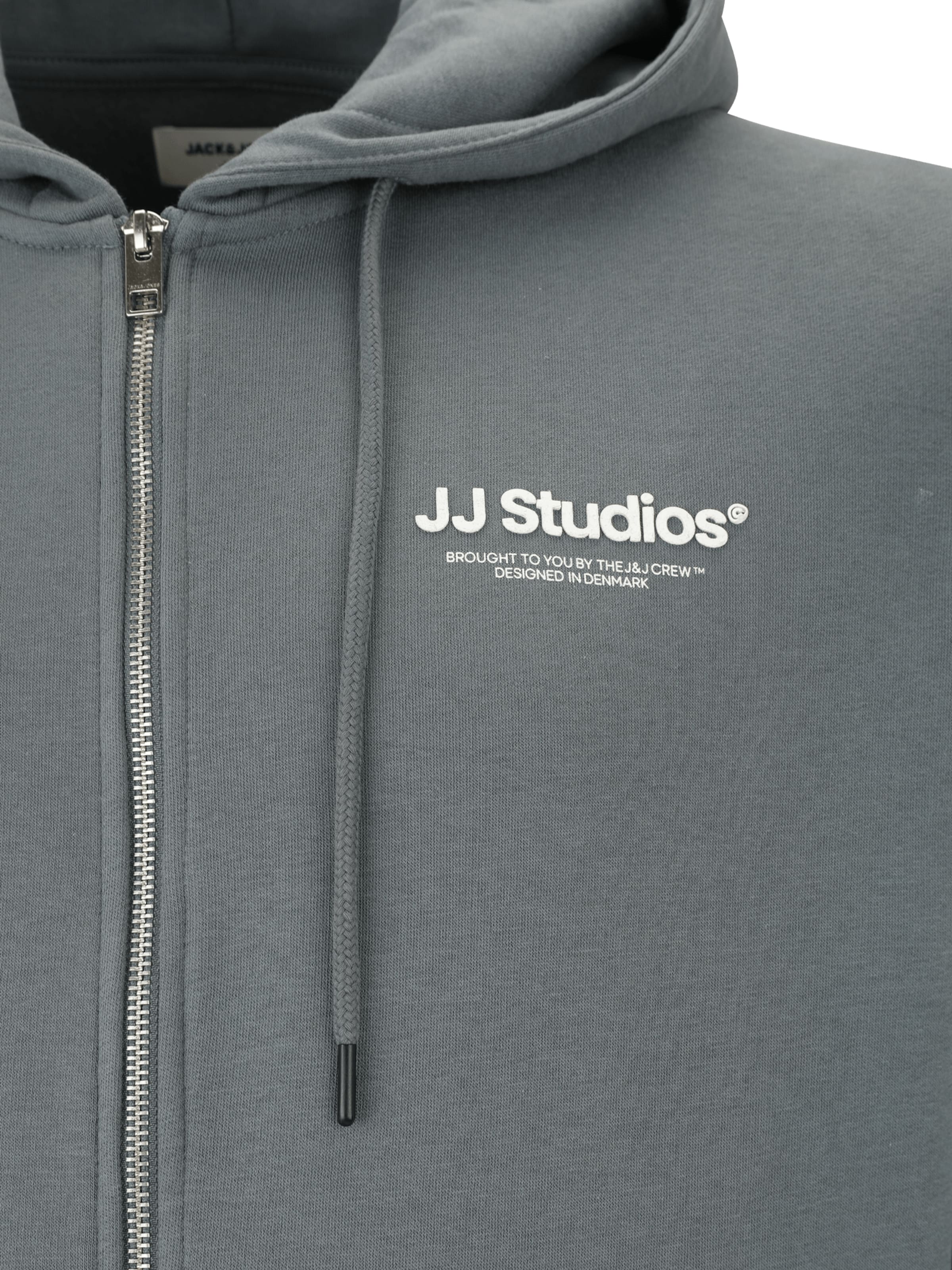 Jack & Jones Plus Sweatvest 'JJESOHO' in Grijs