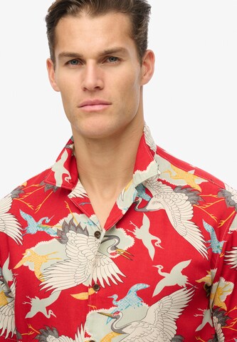 Superdry Regular fit Overhemd 'Hawaii' in Rood
