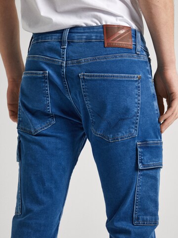 Pepe Jeans Tapered Cargo Jeans in Blue